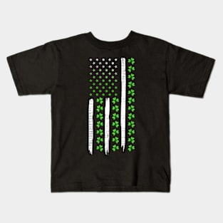 Shamrock America Flag St. Patrick's Day Kids T-Shirt